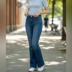 OAT New York High-Rise Bootcut Jeans - Dark Wash - Size 6/28